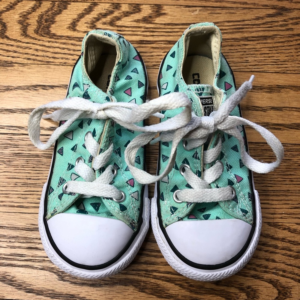 Converse Chuck Taylor All Star Sneakers Low Top Mint Triangles - Picture 7 of 7